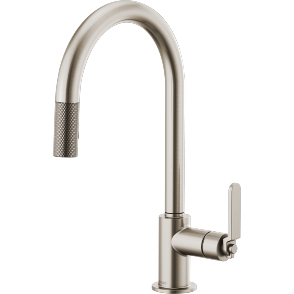 GRIFO DE COCINA BRIZO LITZE MONOMANDO ACERO CEPILLADO CON CAÑO ALTO PULL-DOWN