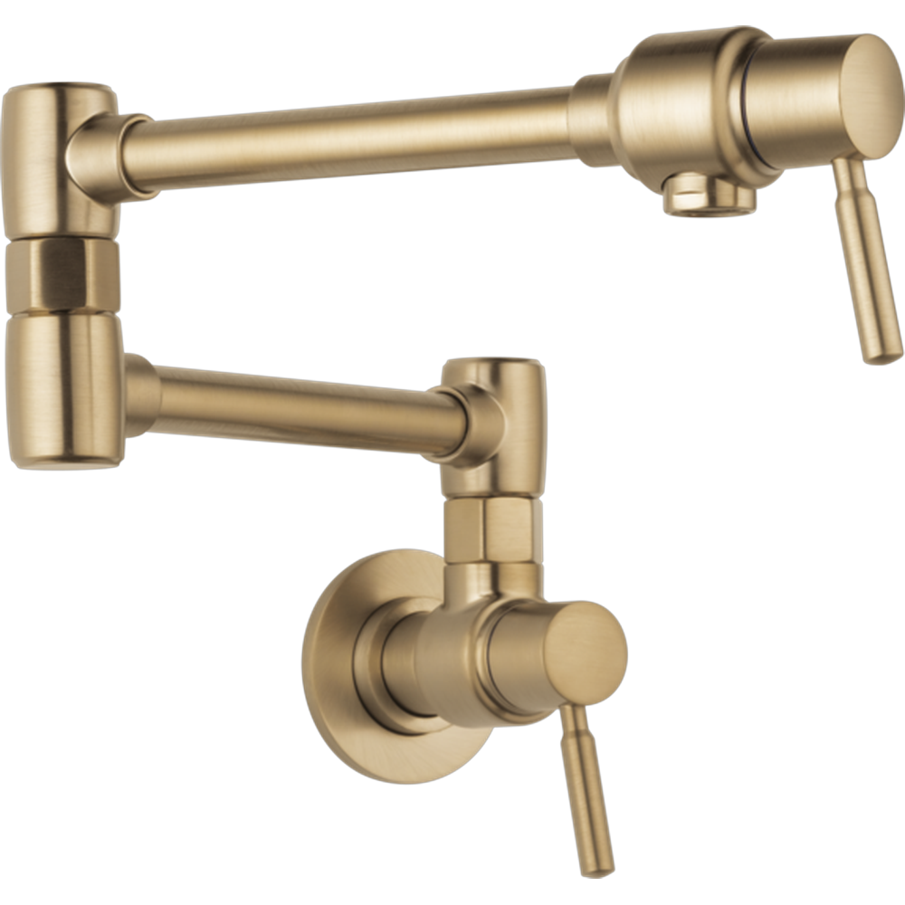 GRIFO BRIZO DORADO DE PARED BRAZO ARTICULADO COCINA