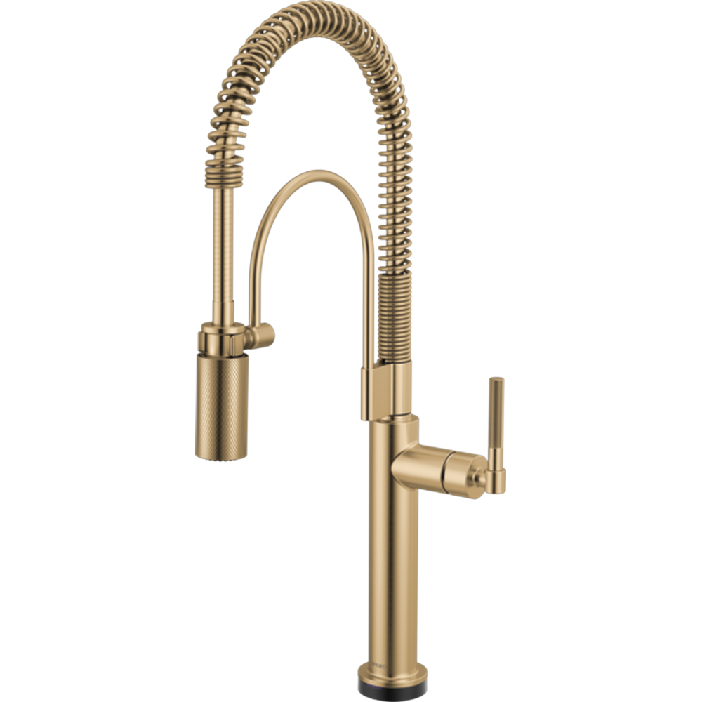 GRIFO DE COCINA SEMI-PROFESIONAL BRIZO LITZE CON MANGO MOLETEADO LUXE GOLD