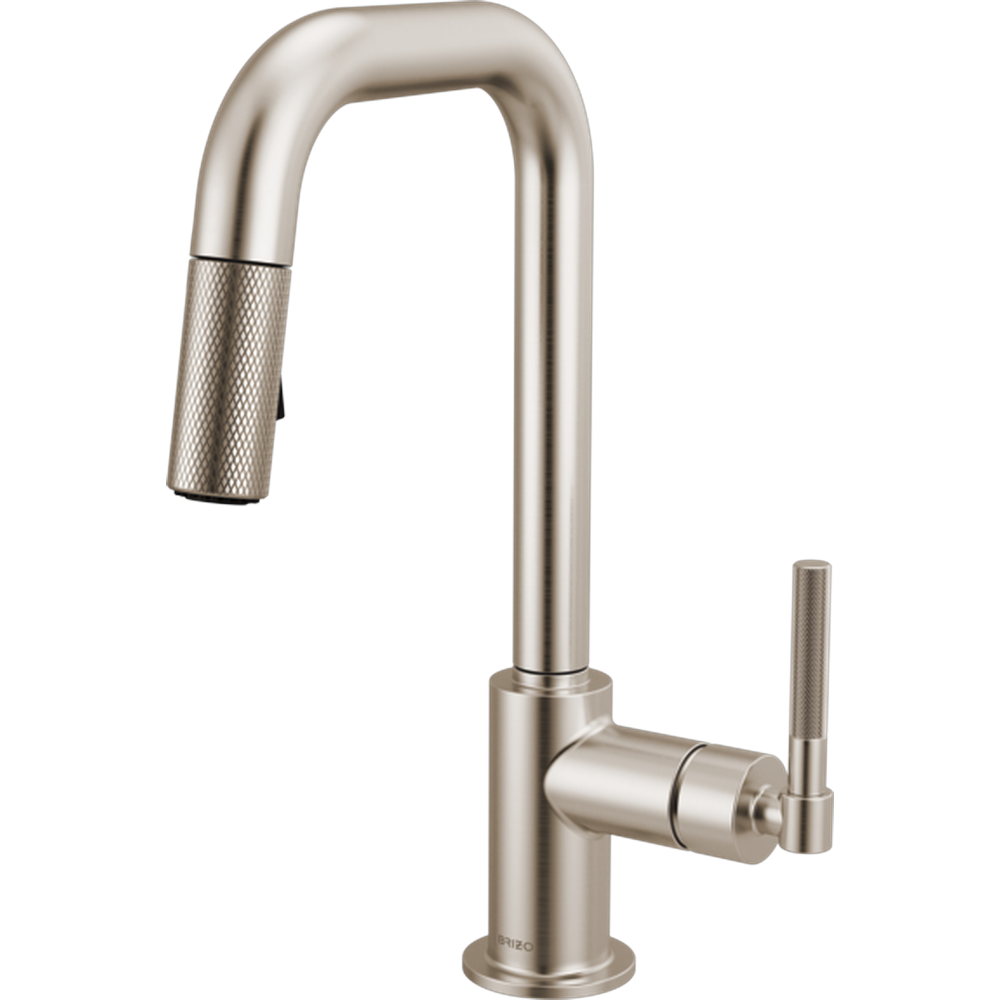 GRIFO MONOMANDO BRIZO LITZE® DE COCINA CON CAÑO CUADRADO Y MANETA ESTRIADA