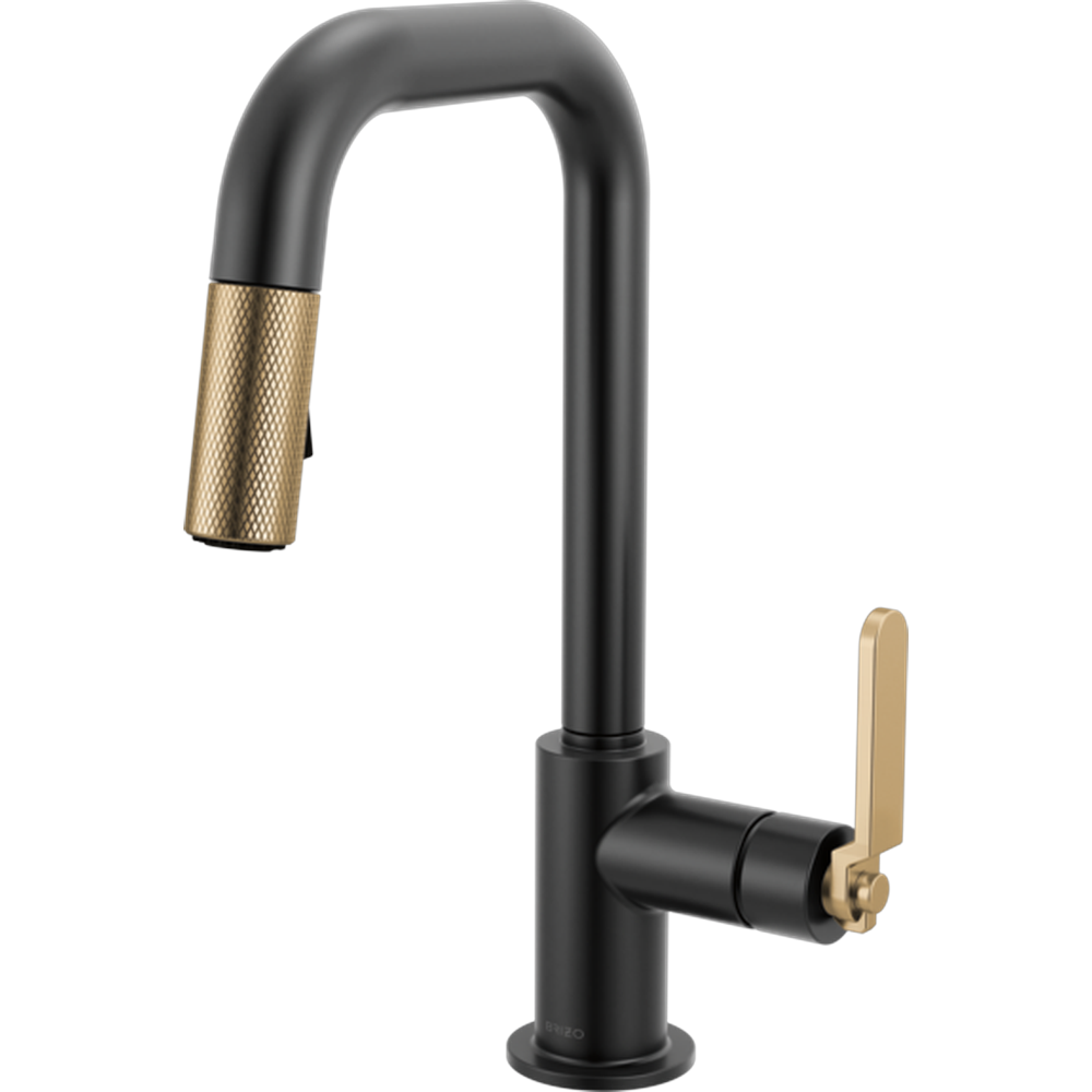 GRIFO DE COCINA BRIZO LITZE MONOMANDO PICO CUADRADO DORADO MATE