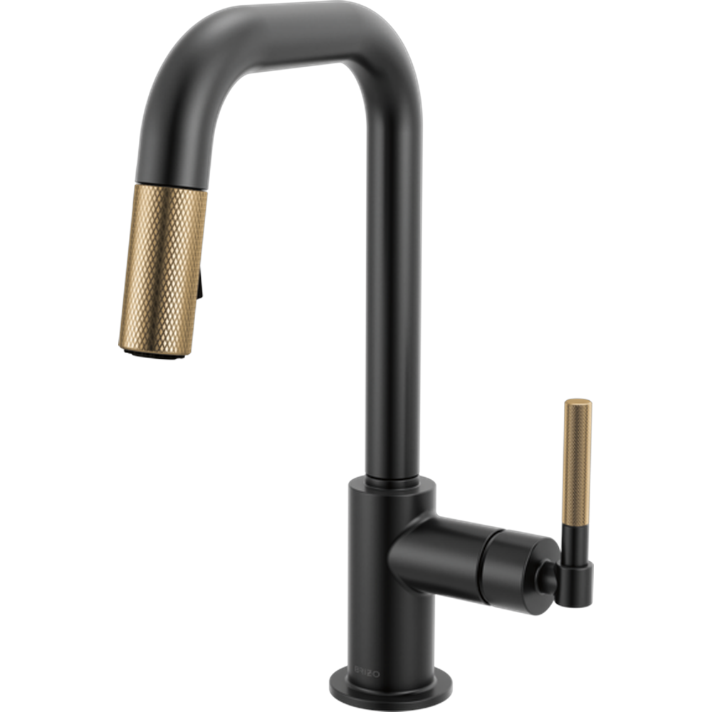 [63953LF-BLGL] BRIZO LITZE GRIFO COCINA MONOMANDO CAÑO CUADRADO DORADO MATE