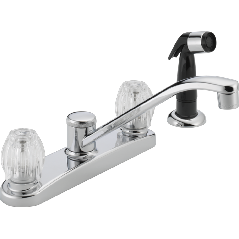 GRIFO DE COCINA PEERLESS DE 2 MANIJAS Y 4 ORIFICIOS PARA LAVAPLATOS