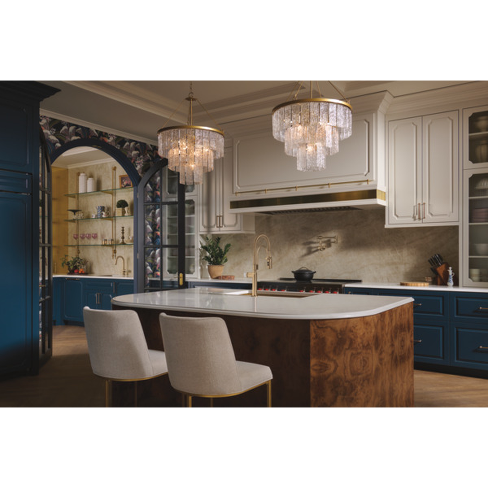 [63975LF-GLLHP] GRIFO DE COCINA BRIZO ODIN CON ROCIADOR EXTRAÍBLE DORADO