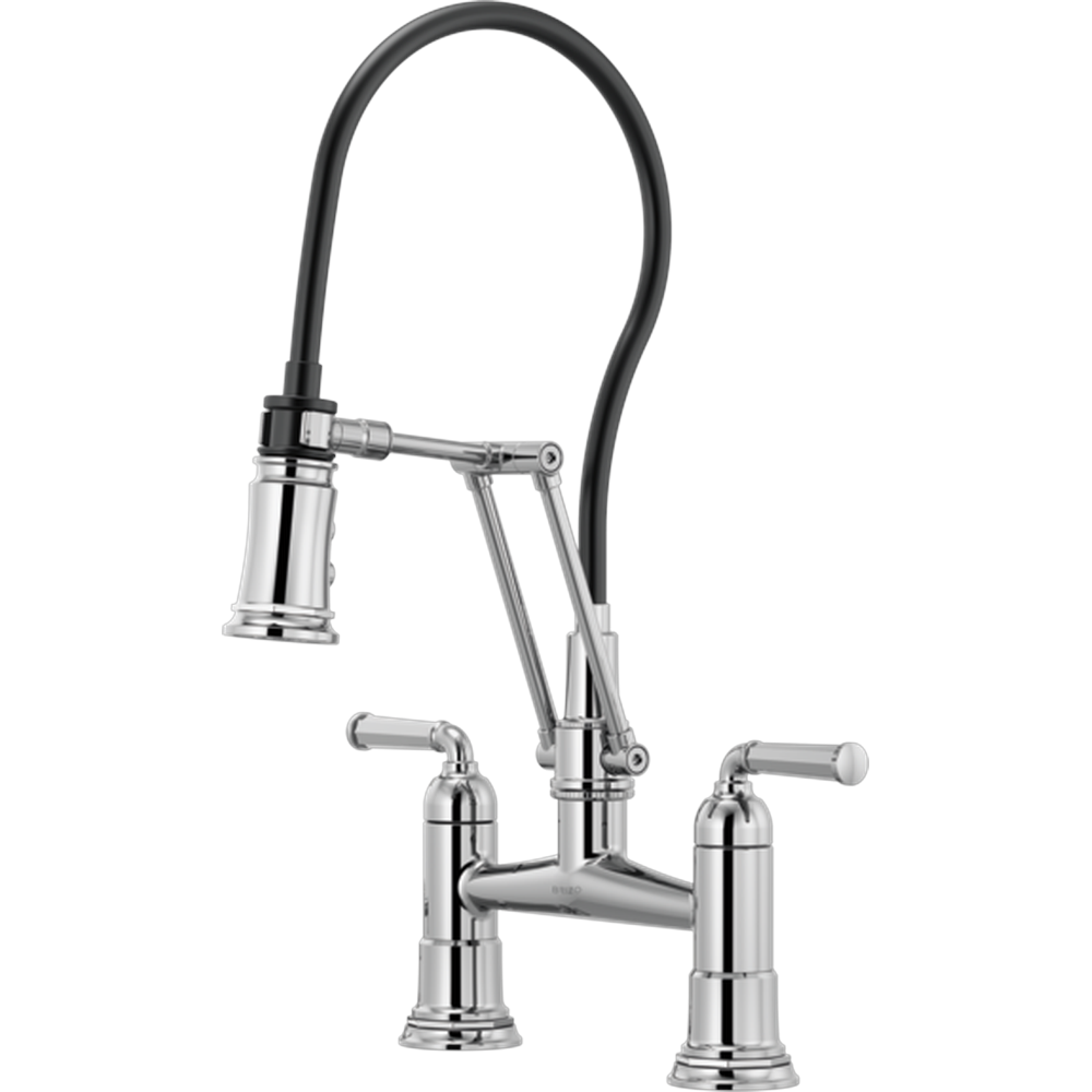 GRIFO DE COCINA BRIZO ROOK DE PUENTE ARTICULADO CON ROCIADOR EXTENSIBLE
