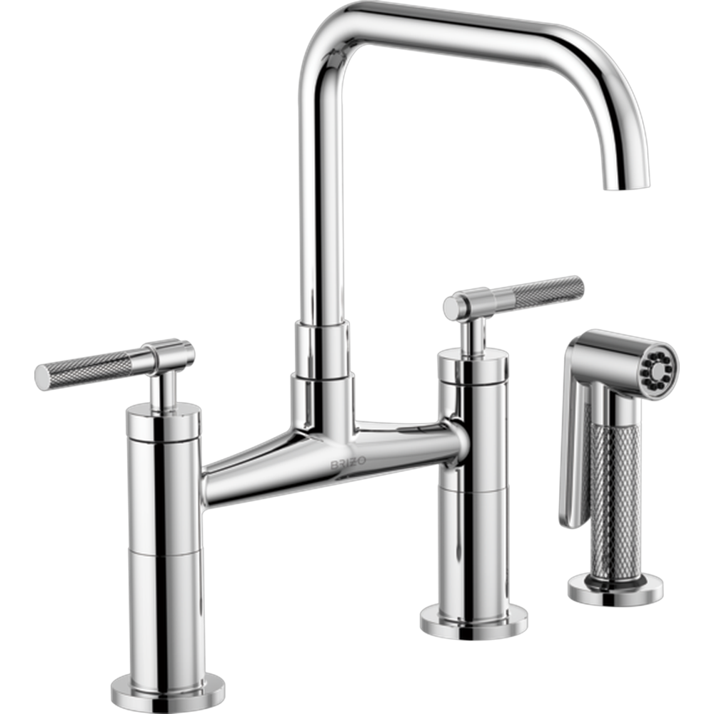 [62553LF-PC] GRIFO PUENTE BRIZO LITZE BOQUILLA CUADRADA MANGO ANILLADO (Chrome)