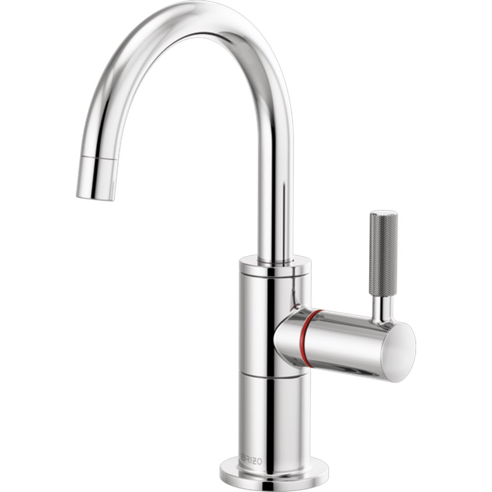 GRIFO DE BEBIDAS BRIZO LITZE® MONOMANDO CON BOQUILLA ALTA Y MANGO MOLETEADO