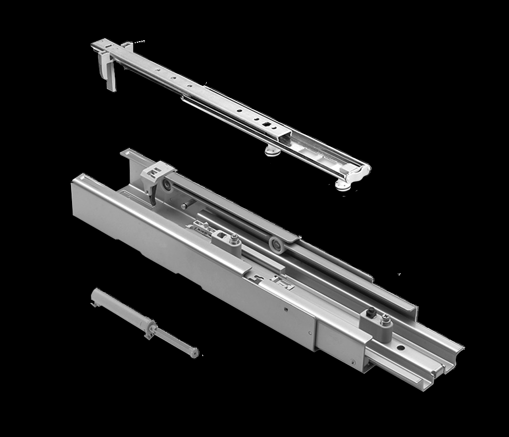 CORREDERA EXTENSIÓN TOTAL PARA DISPENSA, CAPACIDAD DE CARGA 100 KG,  COLOR PLATA