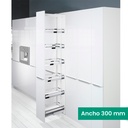 KIT 01 - EXTRAÍBLE PARA COCINA DISPENSA CON 6 ENTREPAÑOS STYLE PARA MUEBLE DE 300 MM DE ANCHO