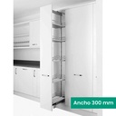 KIT 04 - EXTRAÍBLE PARA COCINA DISPENSA CON 5 ENTREPAÑOS CLASSIC PARA MUEBLE DE 300 MM DE ANCHO