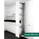 KIT 10 - EXTRAÍBLE PARA COCINA DISPENSA CON 5 CANASTILLAS PARA MUEBLE DE 400 MM DE ANCHO