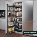 SET TANDEM STYLE III DE 6 ENTREPAÑOS, PARA MUEBLE DE 600 MM DE ANCHO, 1700 MM DE ALTURA, ACABADO ANTRACITA