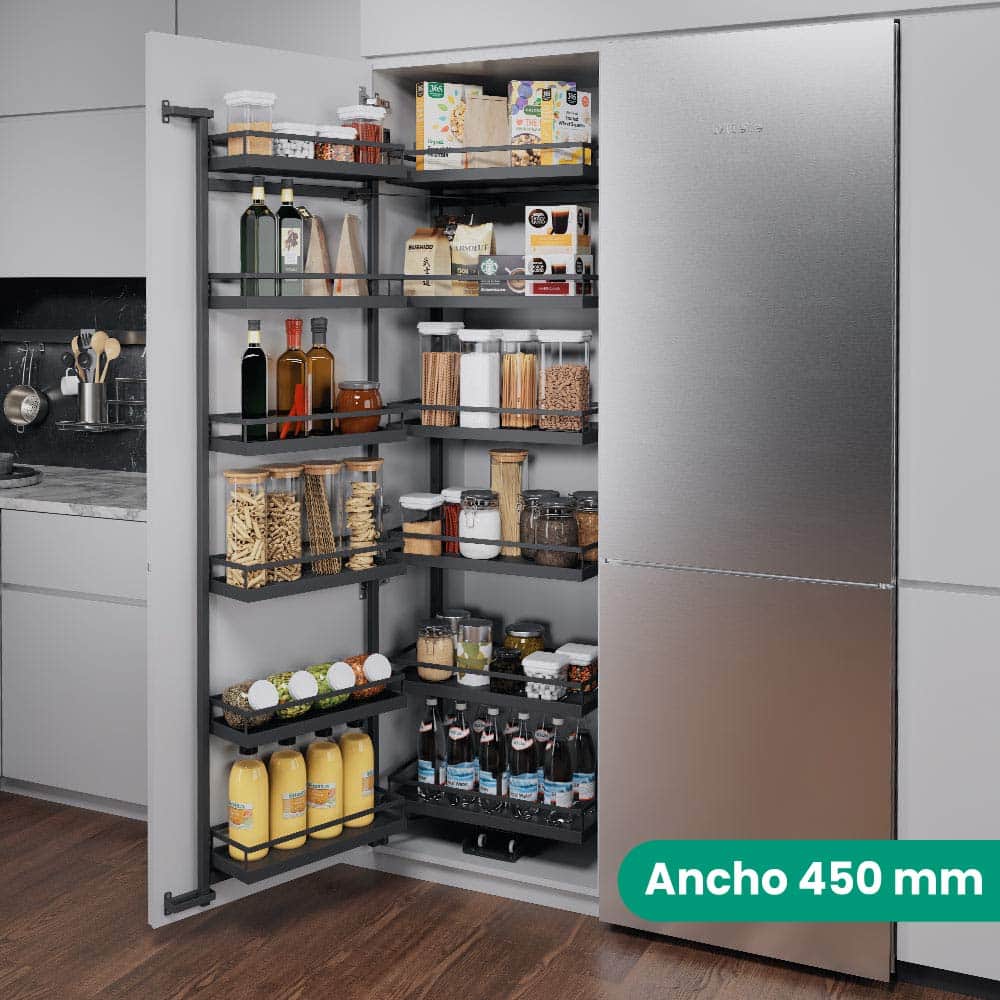 [mag:19163] SET TANDEM STYLE III DE DE 6 ENTREPAÑOS, PARA MUEBLE DE 450 MM DE ANCHO, 1700 MM DE ALTURA, ACABADO ANTRACITA