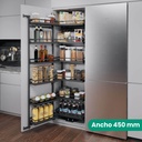 SET TANDEM STYLE III DE DE 6 ENTREPAÑOS, PARA MUEBLE DE 450 MM DE ANCHO, 1700 MM DE ALTURA, ACABADO ANTRACITA