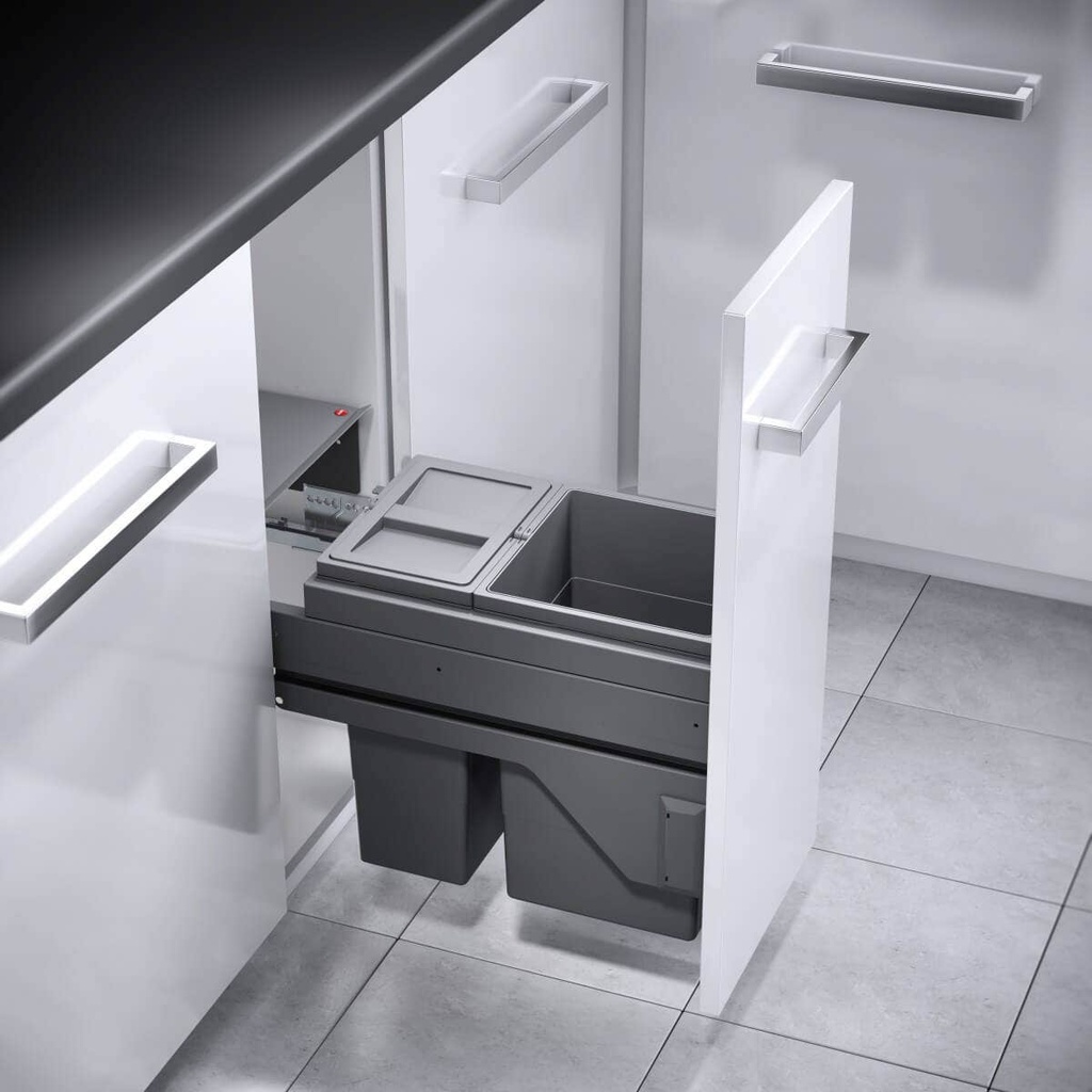 [mag:13171] BOTE BASURERO AS CARGO PARA GABINETE DE 300MM.PLÁSTICO GRIS. CAP. 25 L/ 1 BOTE DE 15 L/1 BOTE DE 10L