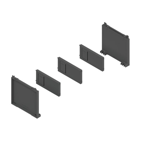 [ZC7B0100S] SET ORGANIZADOR BOTELLERO BLUM AMBIA-LINE PARA MARCO METÁLICO DE 100 MM (Gris Orión Mate)