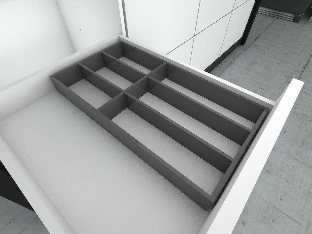 [mag:8842] SET ORGANIZADOR CUBERTERO LABRYS CON 6 DIVISIONES DE ALUMINIO, ACABADO STARDUST