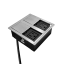 MULTICONTACTO VERSA HIT, 2 SOCKETS, ACERO INOX