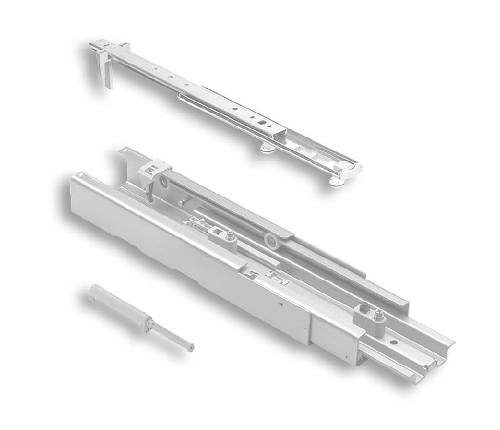 [mag:3667] CORREDERA EXTENSIÓN TOTAL PARA DISPENSA, CAPACIDAD DE CARGA 100 KG,  COLOR BLANCO