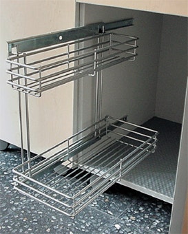 [mag:1183] CANASTILLAS EXTRAÍBLES PARA GABINETE INFERIOR DE FREGADERO, MEDIDA 217 X 470 X 420 MM