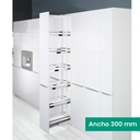 KIT 01 - EXTRAÍBLE PARA COCINA DISPENSA CON 6 ENTREPAÑOS STYLE PARA MUEBLE DE 300 MM DE ANCHO