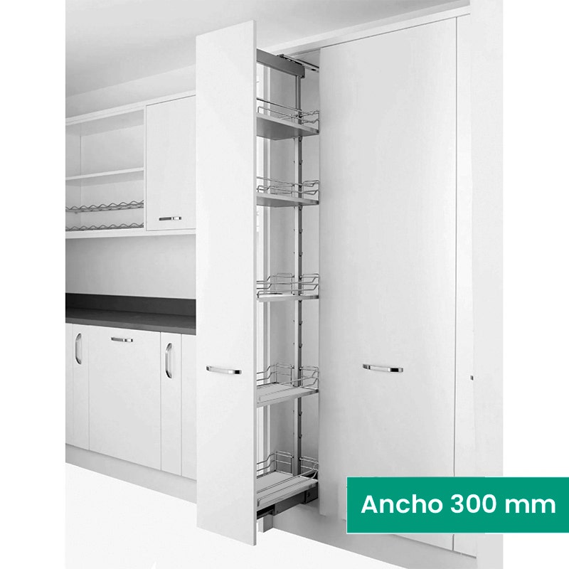 [mag:17923] KIT 04 - EXTRAÍBLE PARA COCINA DISPENSA CON 5 ENTREPAÑOS CLASSIC PARA MUEBLE DE 300 MM DE ANCHO