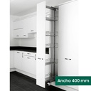 KIT 10 - EXTRAÍBLE PARA COCINA DISPENSA CON 5 CANASTILLAS PARA MUEBLE DE 400 MM DE ANCHO
