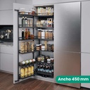 SET TANDEM STYLE III DE DE 6 ENTREPAÑOS, PARA MUEBLE DE 450 MM DE ANCHO, 1700 MM DE ALTURA, ACABADO ANTRACITA