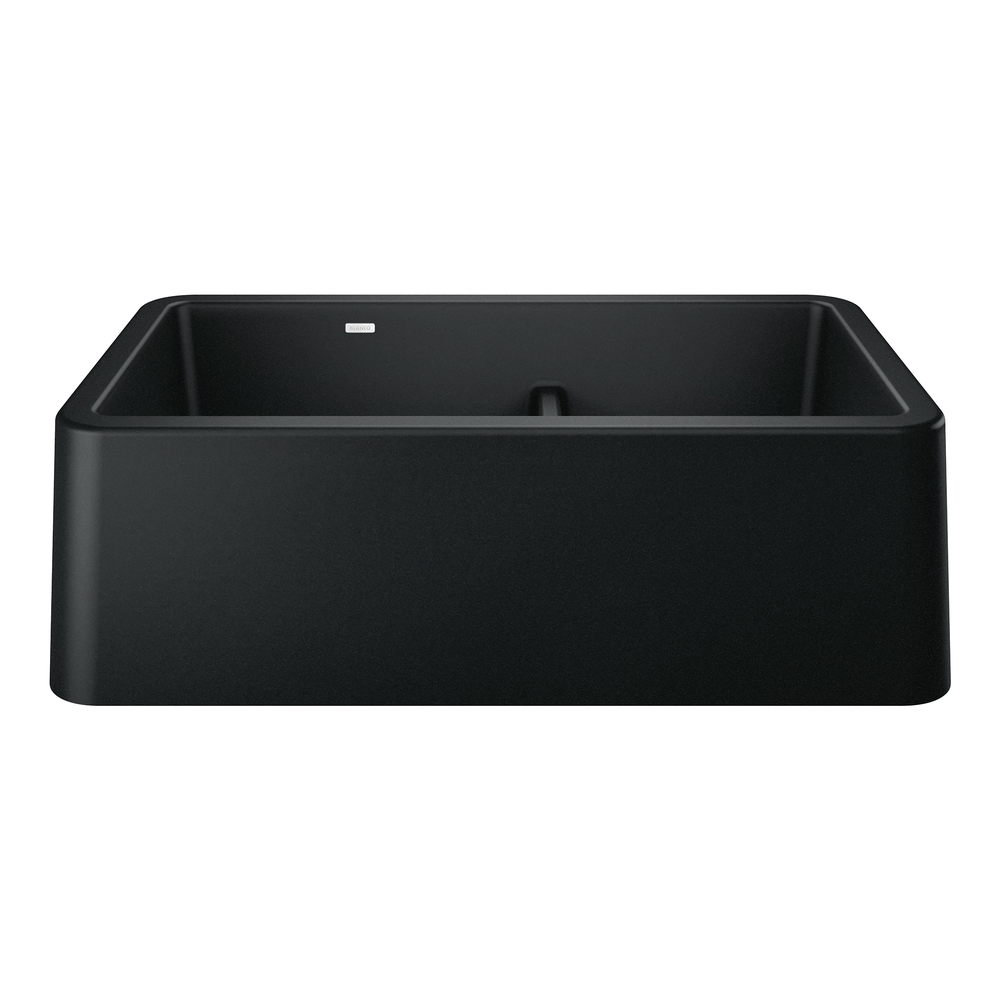 [402525] TARJA DE COCINA BLANCO IKON 33" FREGADERO BAJO DIVISOR NEGRO CARBÓN