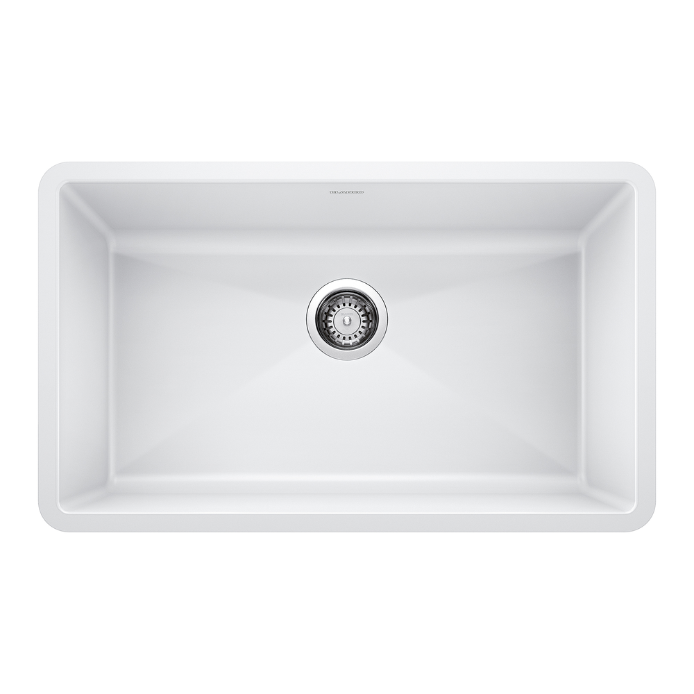 [440150] TARJA DE COCINA BLANCO PRECIS DE UNA TINA GRANDE EN SILGRANIT BLANCO