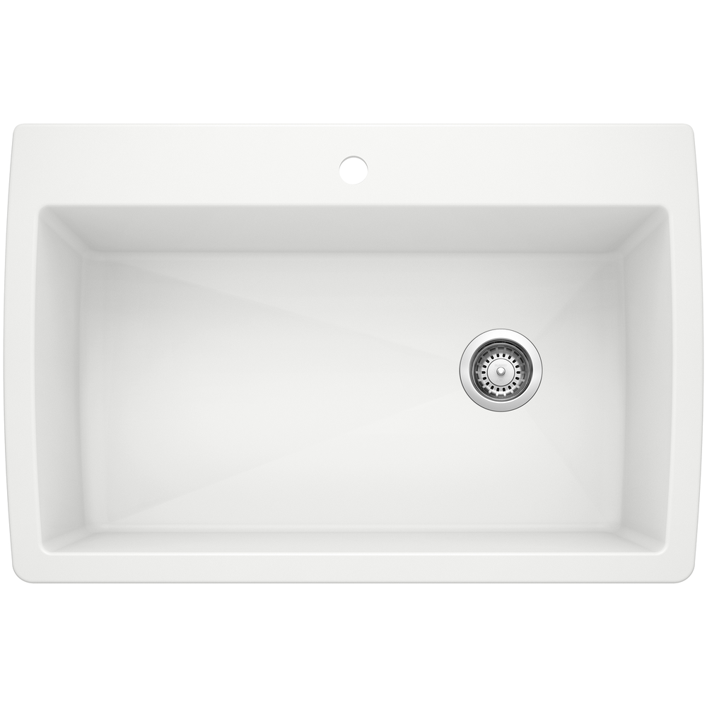 TARJA BLANCO DIAMOND SUPER SENO INDIVIDUAL SILGRANIT II BLANCA COCINA