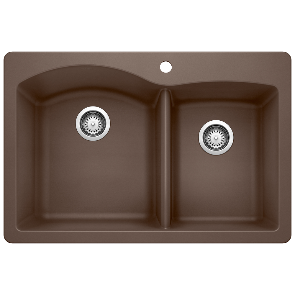 TARJA BLANCO DIAMOND 1-3/4 TAZAS SILGRANIT II CAFE MARRÓN PARA COCINA
