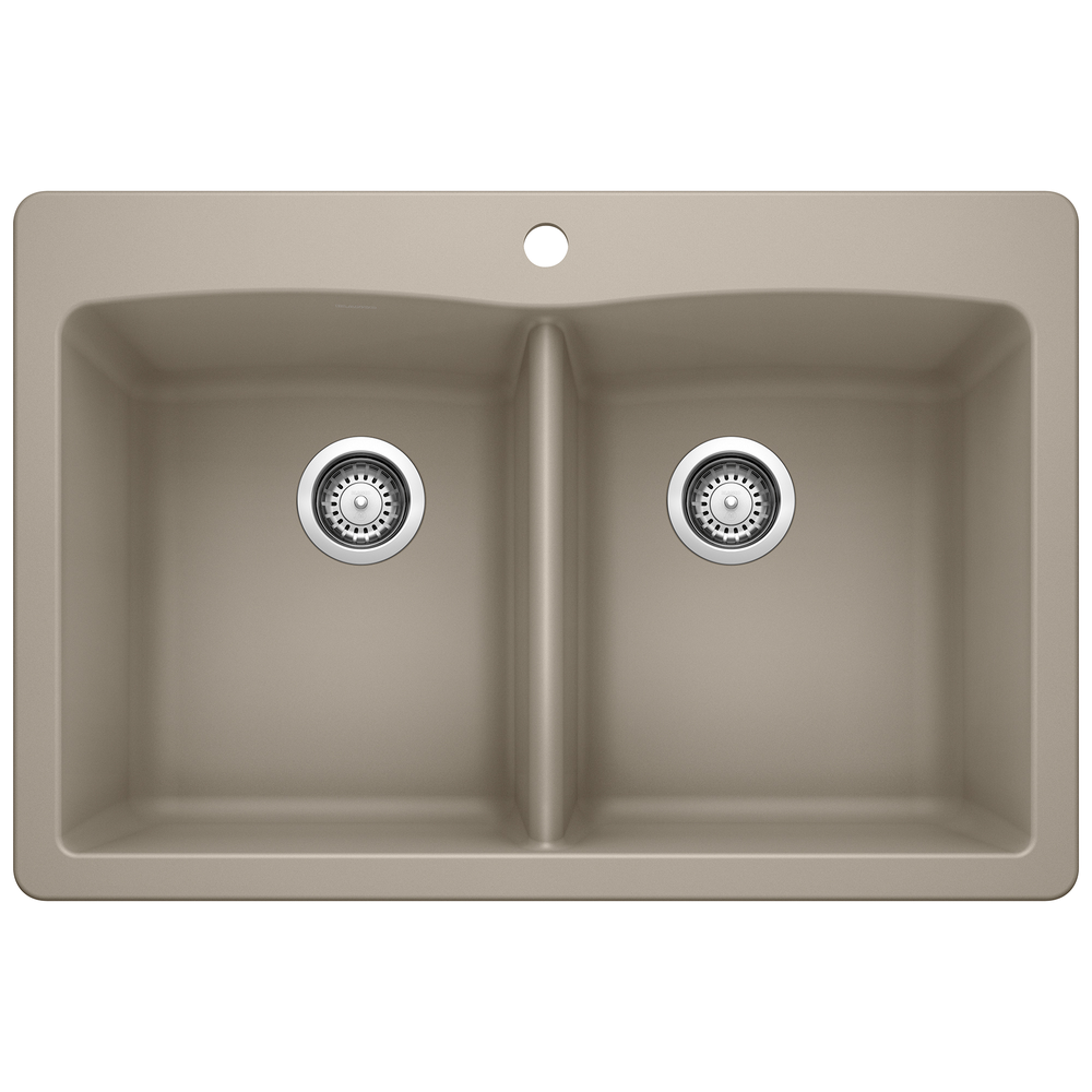 [441285] TARJA DOBLE BLANCO DIAMOND SILGRANIT II TRUFFLE PARA COCINA