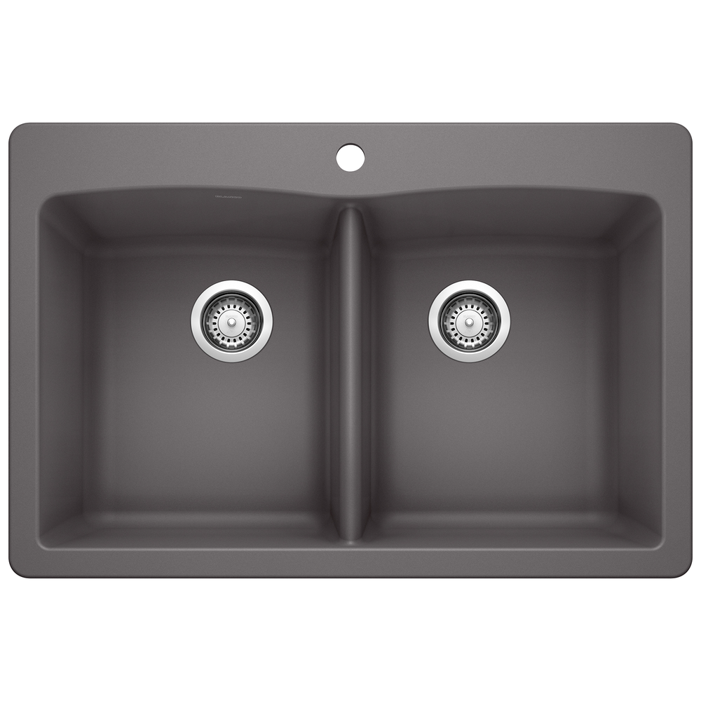 TARJA COCINA DOBLE TAZÓN SILGRANIT BLANCO DIAMOND CINDER