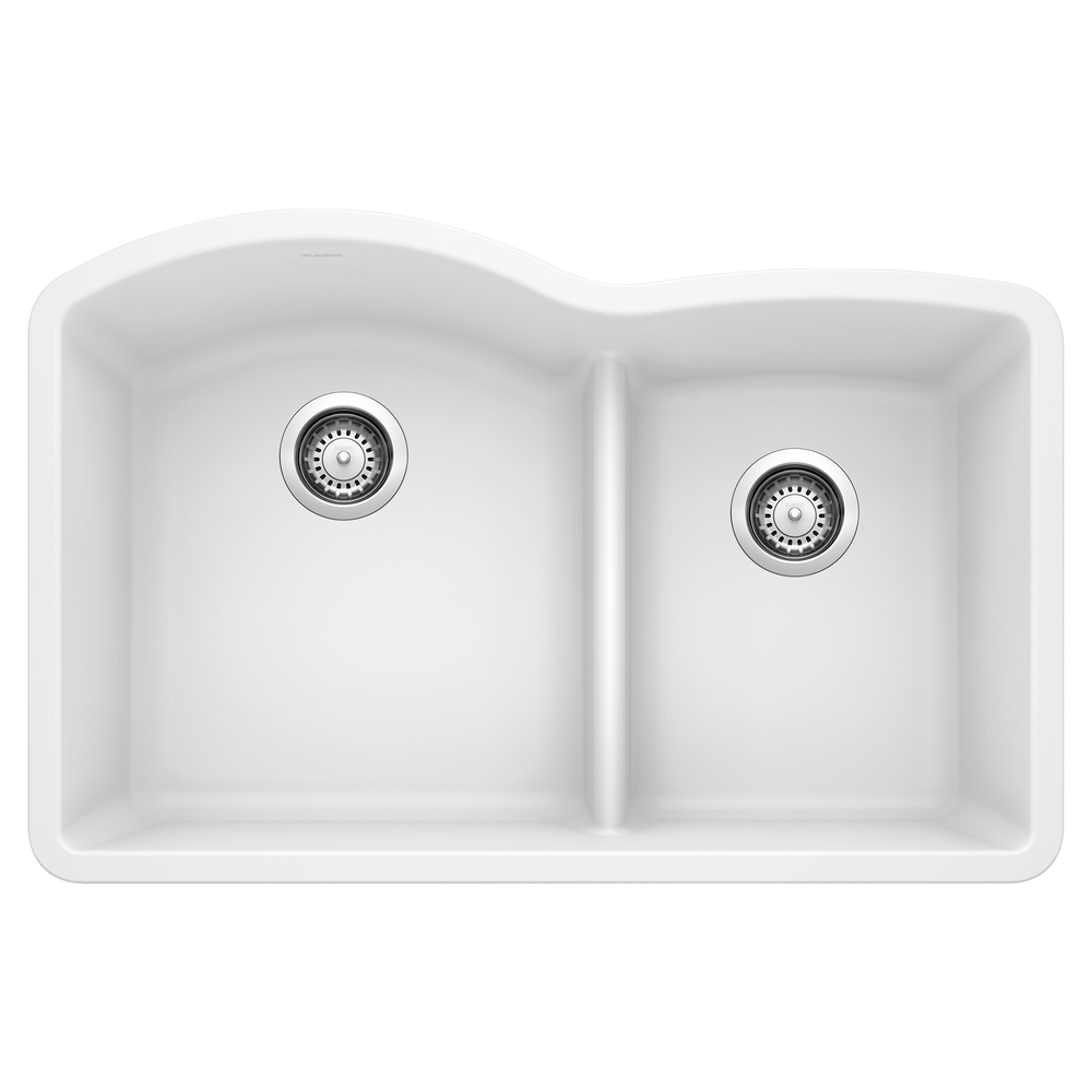 TARJA DOBLE BLANCO DIAMOND SILGRANIT BAJO CUBIERTA BLANCO COCINA