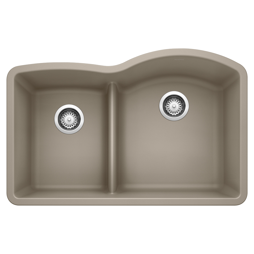 TARJA DE COCINA BLANCO LOW DIVIDE UNDERMOUNT SILGRANIT COLOR TRUFFLE