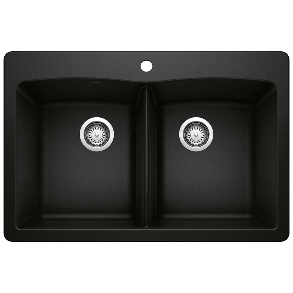 [442912] TARJA DOBLE BLANCO DIAMOND SILGRANIT NEGRO CARBÓN PARA COCINA
