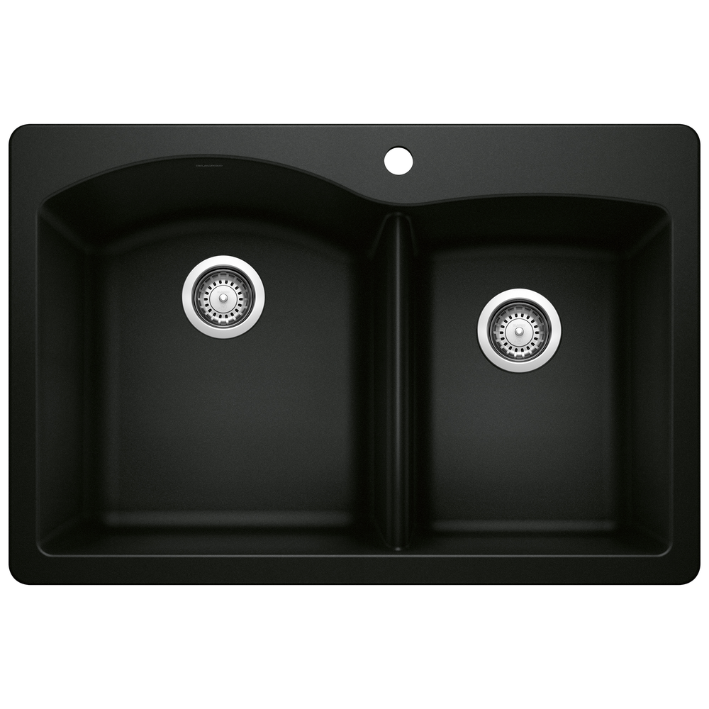 [442908] TARJA DE COCINA DOBLE CUBETA BLANCO DIAMOND SILGRANIT ANTRACITA