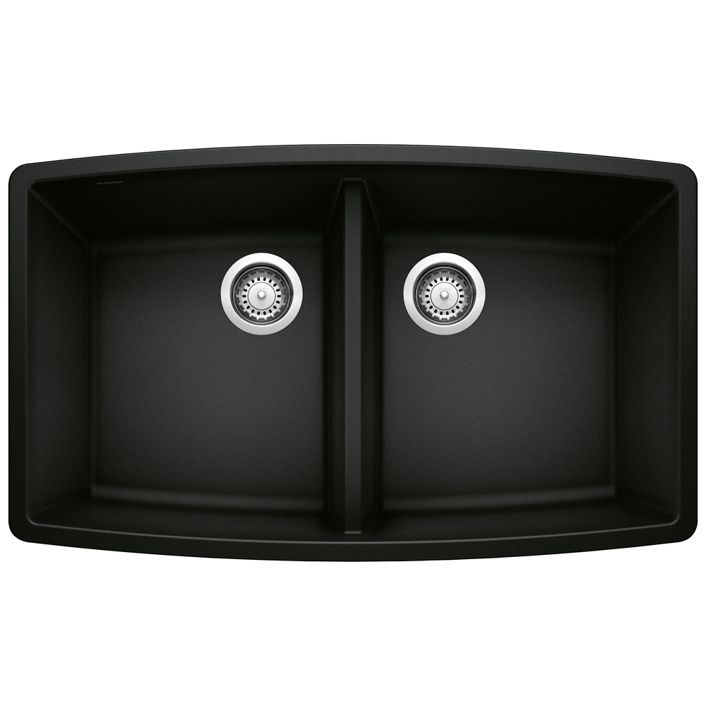 TARJA COCINA SILGRANIT NEGRO PERFORMA DOBLE TAZA