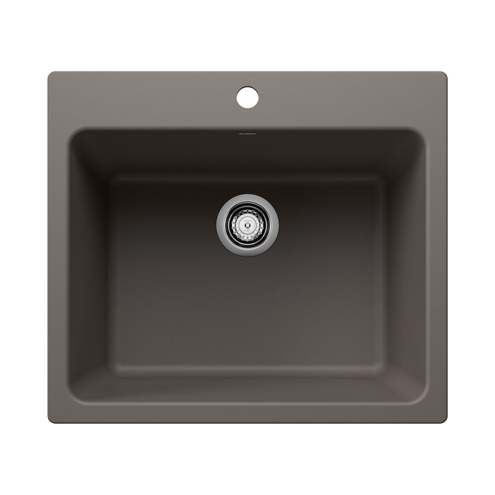 [443116] FREGADERO LIVEN MONTAJE DUAL SILGRANIT GRIS VOLCÁN PARA LAVANDERÍA