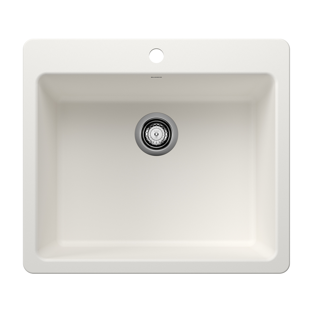 FREGADERO INDIVIDUAL LIVEN 25 PULGADAS BLANCO SILGRANIT PARA COCINA
