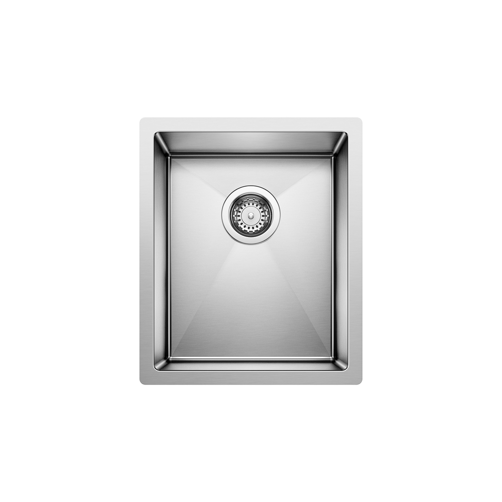 [516225] FREGADERO DE BAR BLANCO AMERICA PRECISIÓN 16" ACERO CROMO BAJO ENCIMERA