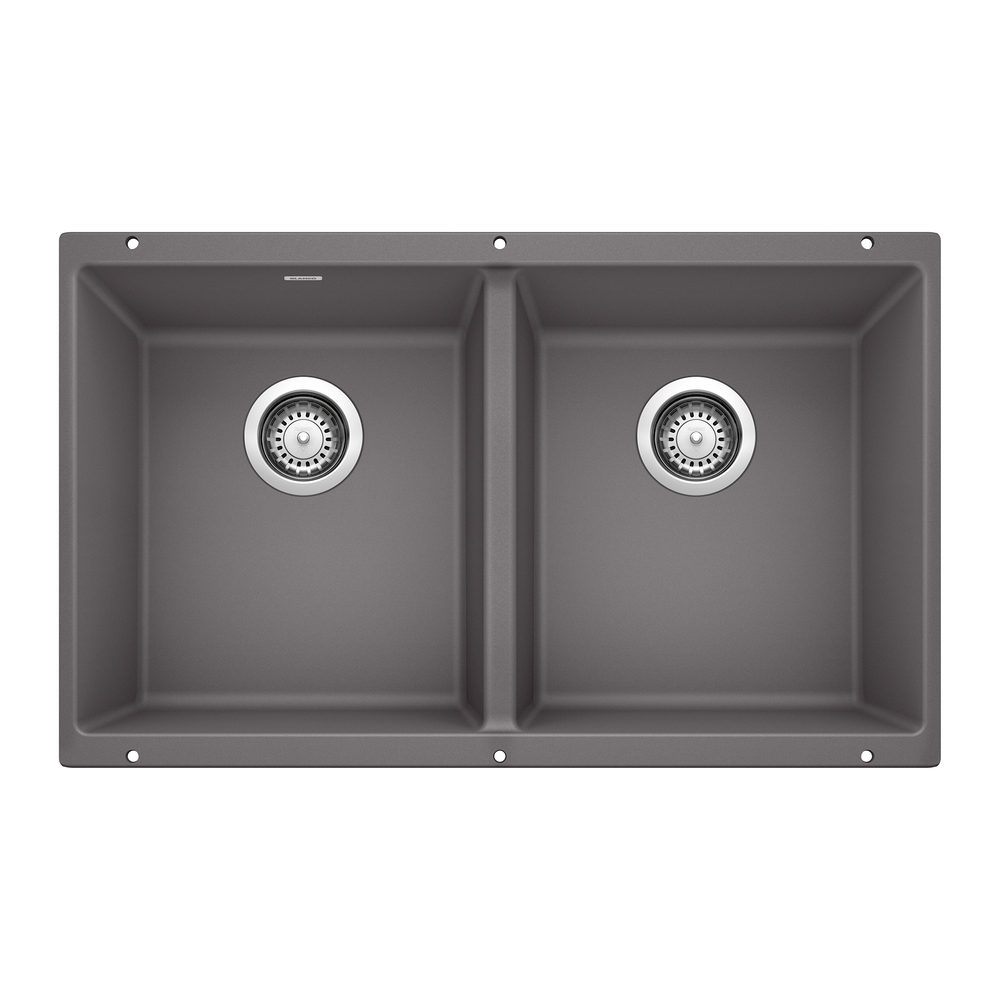 [519050] TARJA BLANCO PRECIS 16 PULGADAS DOBLE TAZÓN CINDER SILGRANIT COCINA