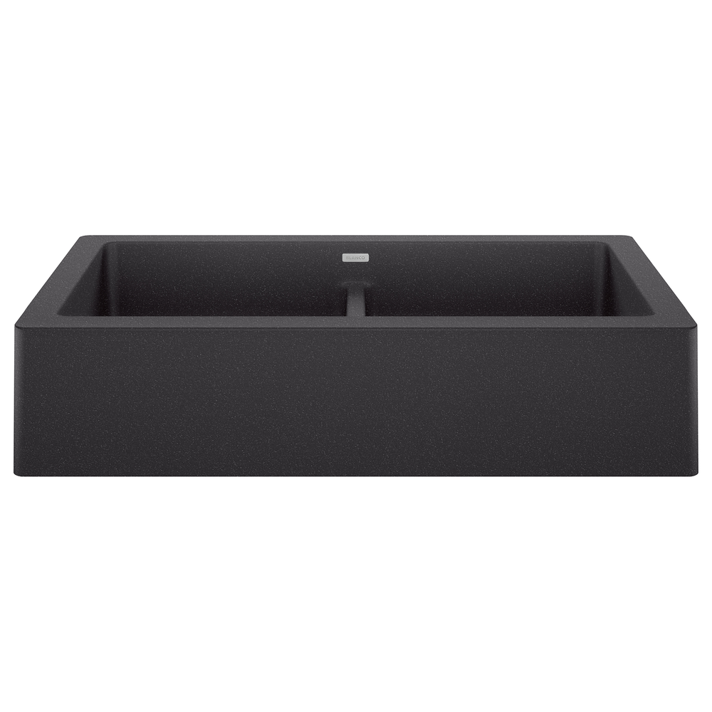 TARJA COCINA BLANCO VINTERA DOBLE CUBETA ANTRACITA SILGRANIT 84CM