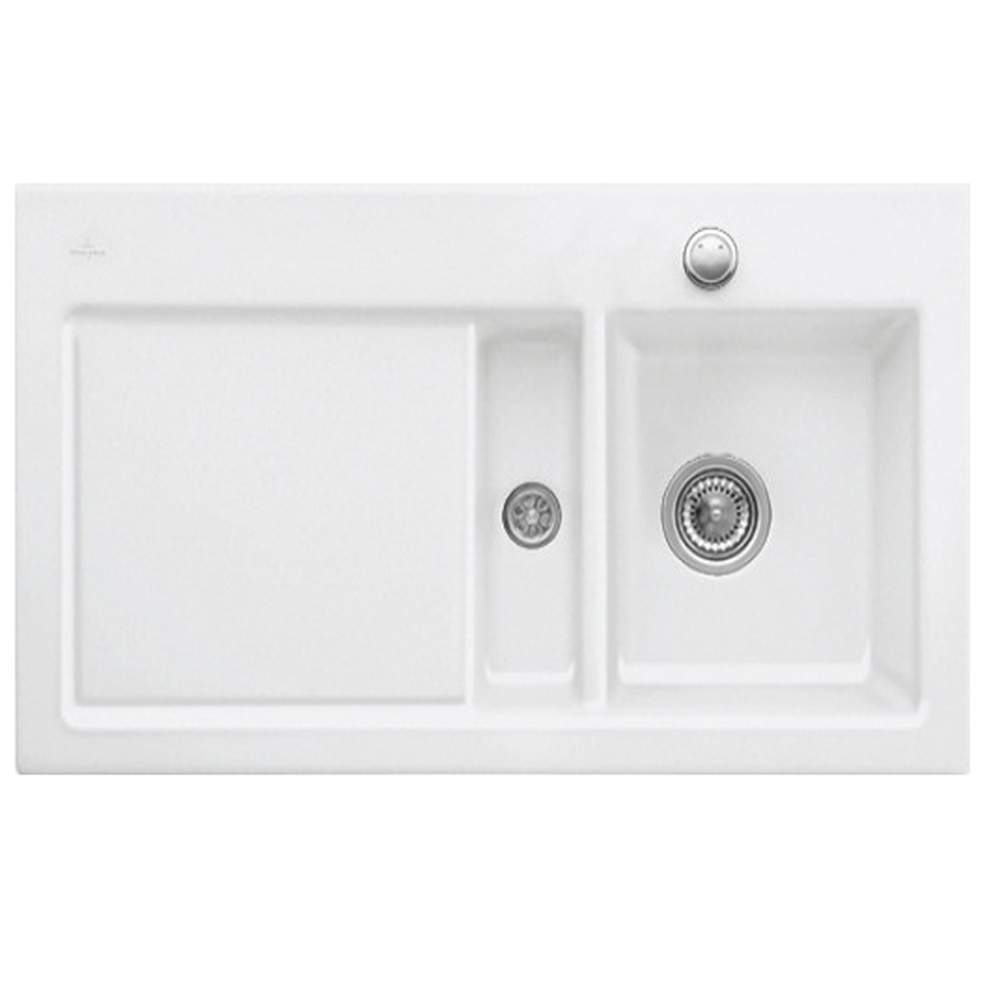 [671302R1] TARJA DE COCINA SUBWAY 50 VILLEROY & BOCH BLANCA DESAGÜE AUTOMÁTICO
