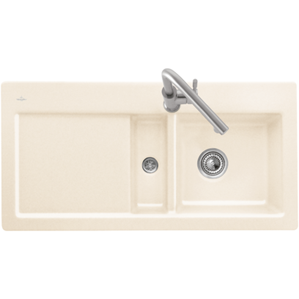 [671202R1] TARJA DE COCINA EMPOTRADA VILLEROY & BOCH SUBWAY 60 BLANCO DESAGÜE AUTOMÁTICO IZQUIERDO