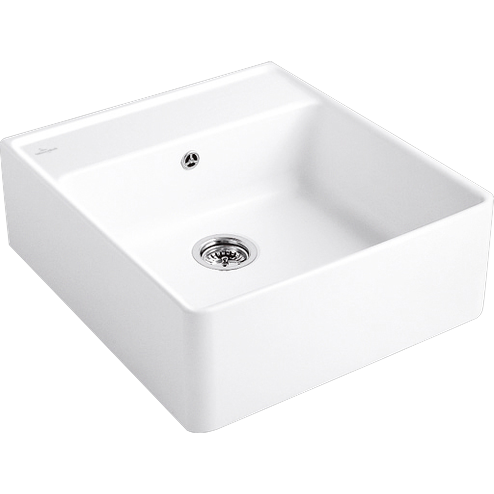 FREGADERO CERÁMICA COCINA BLANCO UN SENO 63X60 CM