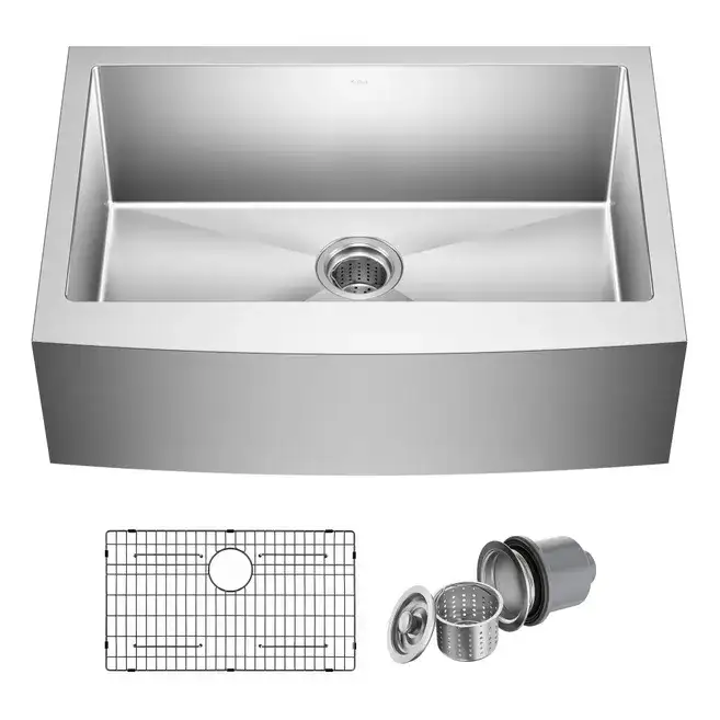 [KHF200-30] TARJA DE COCINA KRAUS STANDART PRO 30" ACERO INOXIDABLE TAZÓN ÚNICO ESTILO GRANJA
