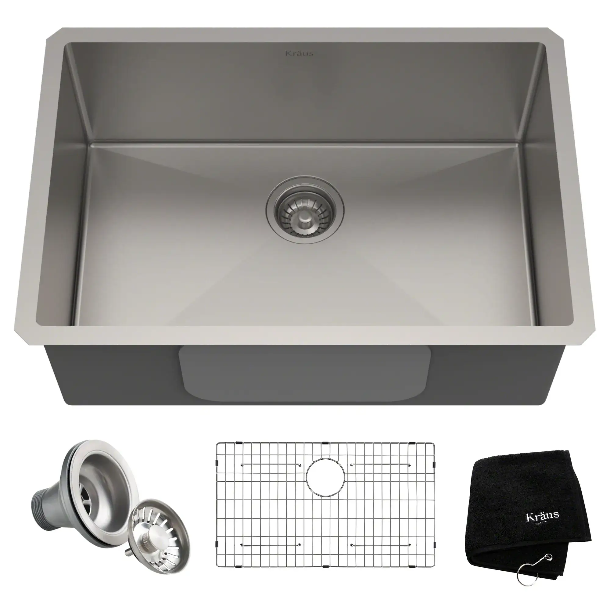 [KHU100-28] TARJA DE COCINA KRAUS STANDART PRO ACERO INOXIDABLE BAJO MONTAJE 28 PULGADAS