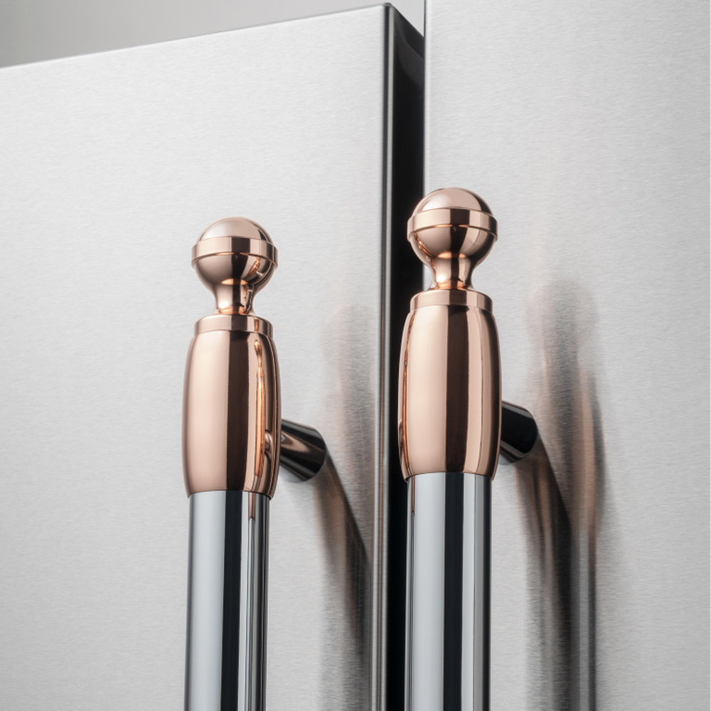 [DS2HERTPC] SET DE DECORACIÓN BERTAZZONI HERITAGE COBRE PULIDO PARA REFRIGERADOR Y LAVAVAJILLAS